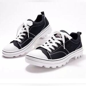 Skechers Canvas Lace-Up Sneakers - Roadies